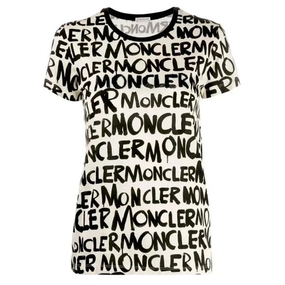 MONCLERAllover logo t shirtSize XSEXCELLENT Used Condition